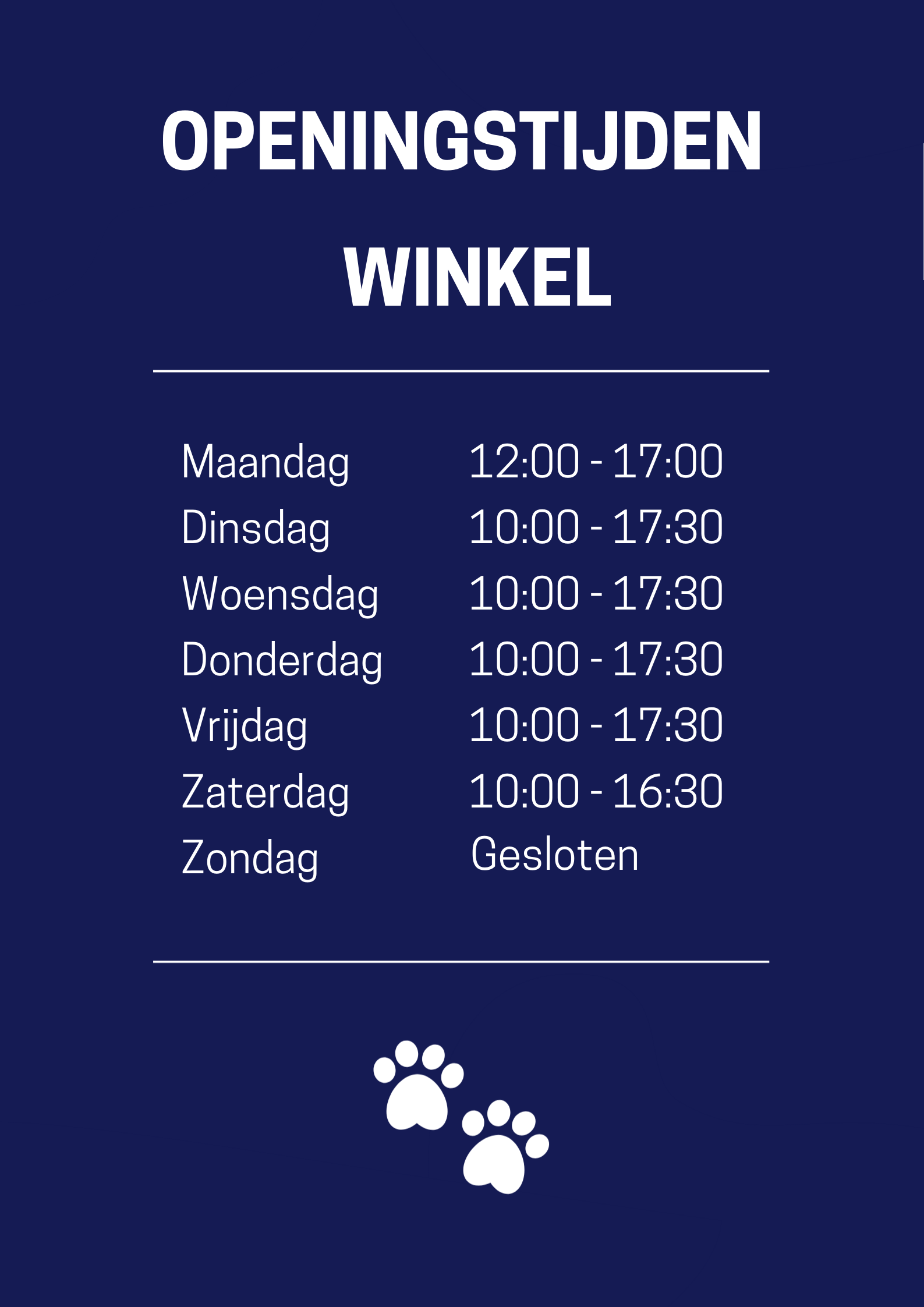 Openingstijden